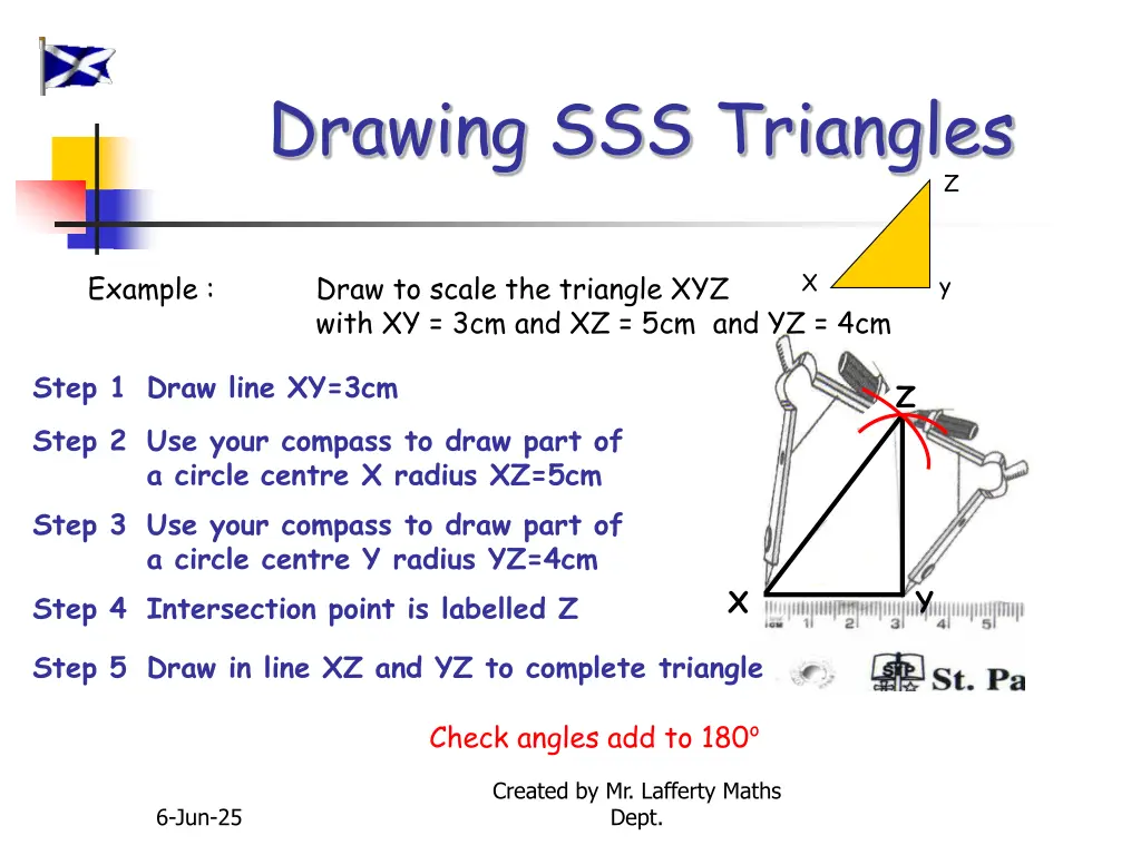 drawing sss triangles 2