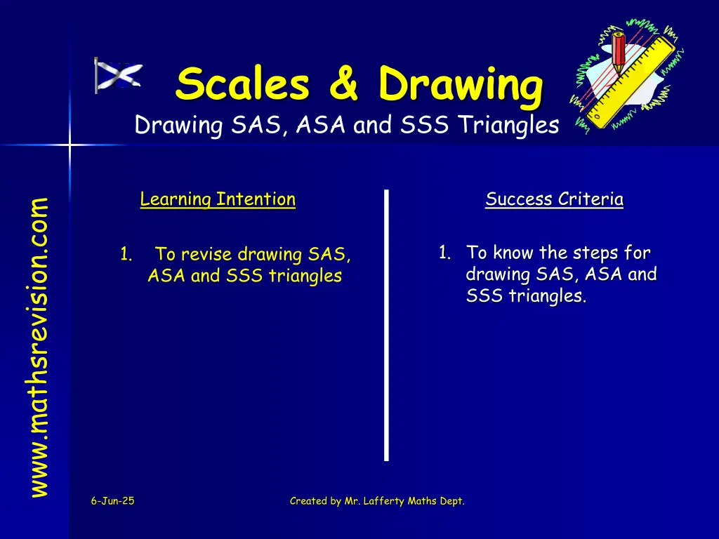 scales drawing drawing sas asa and sss triangles