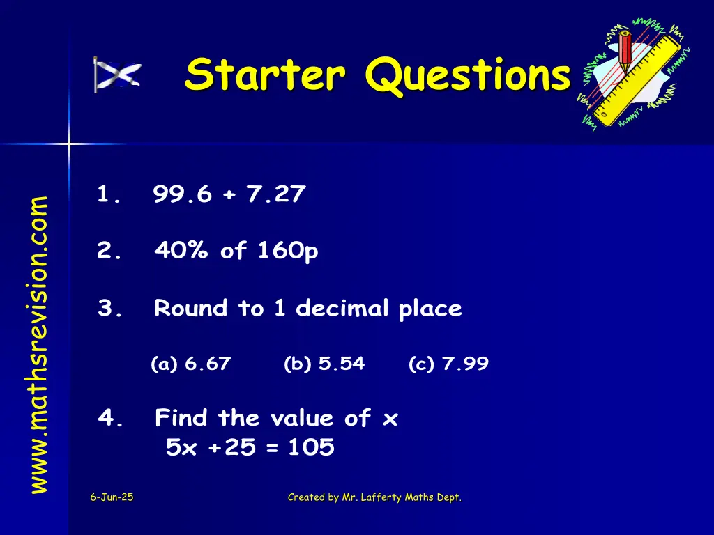 starter questions 1