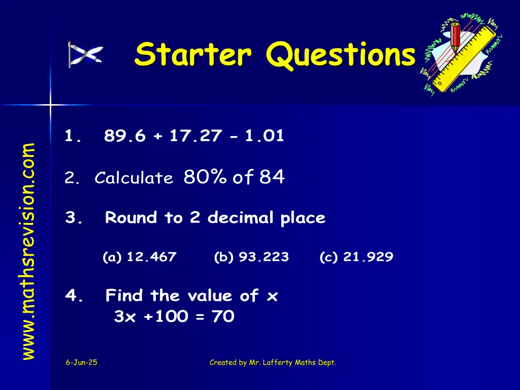 starter questions 4