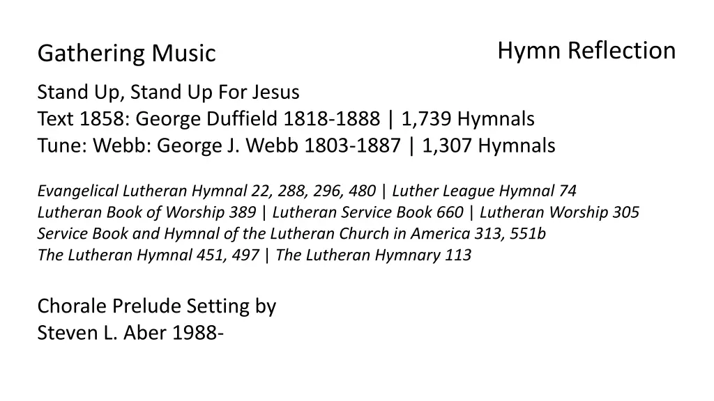 hymn reflection