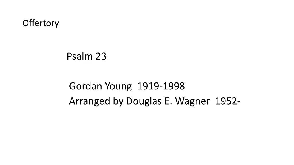 offertory