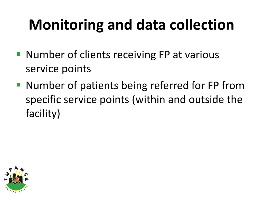 monitoring and data collection