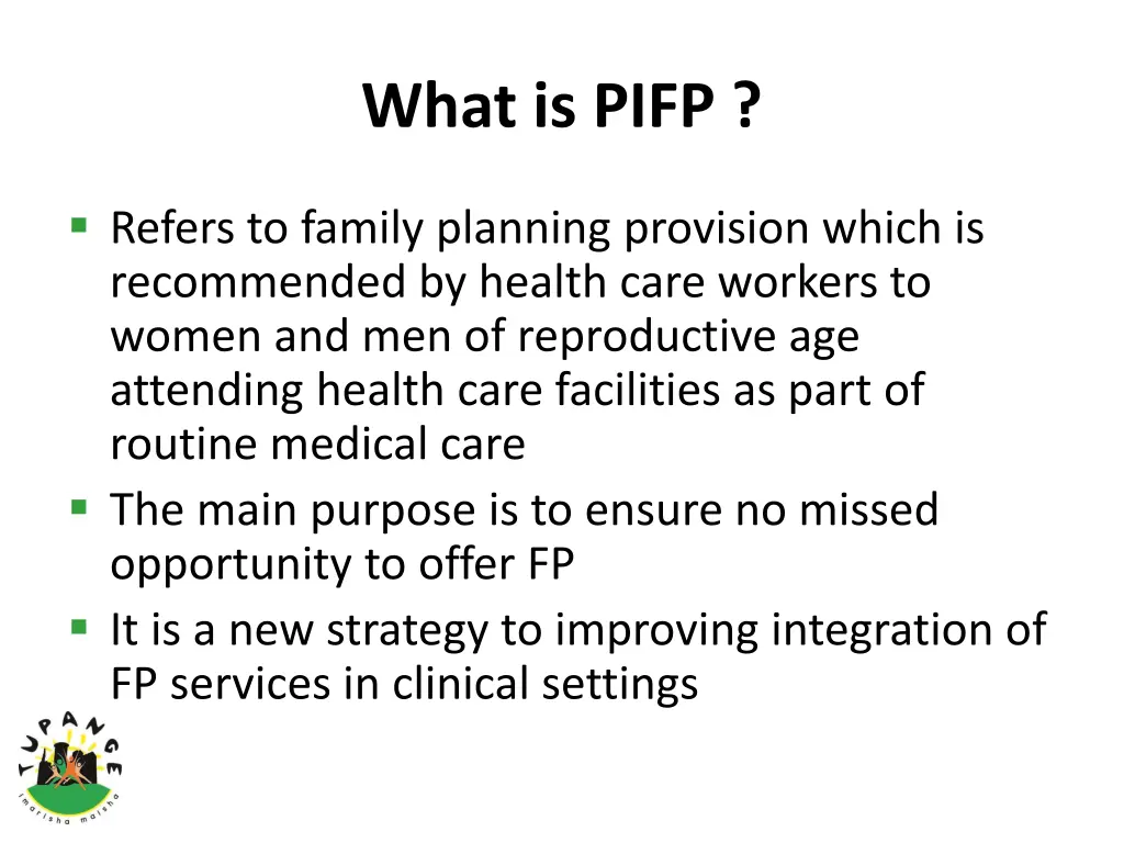 what is pifp