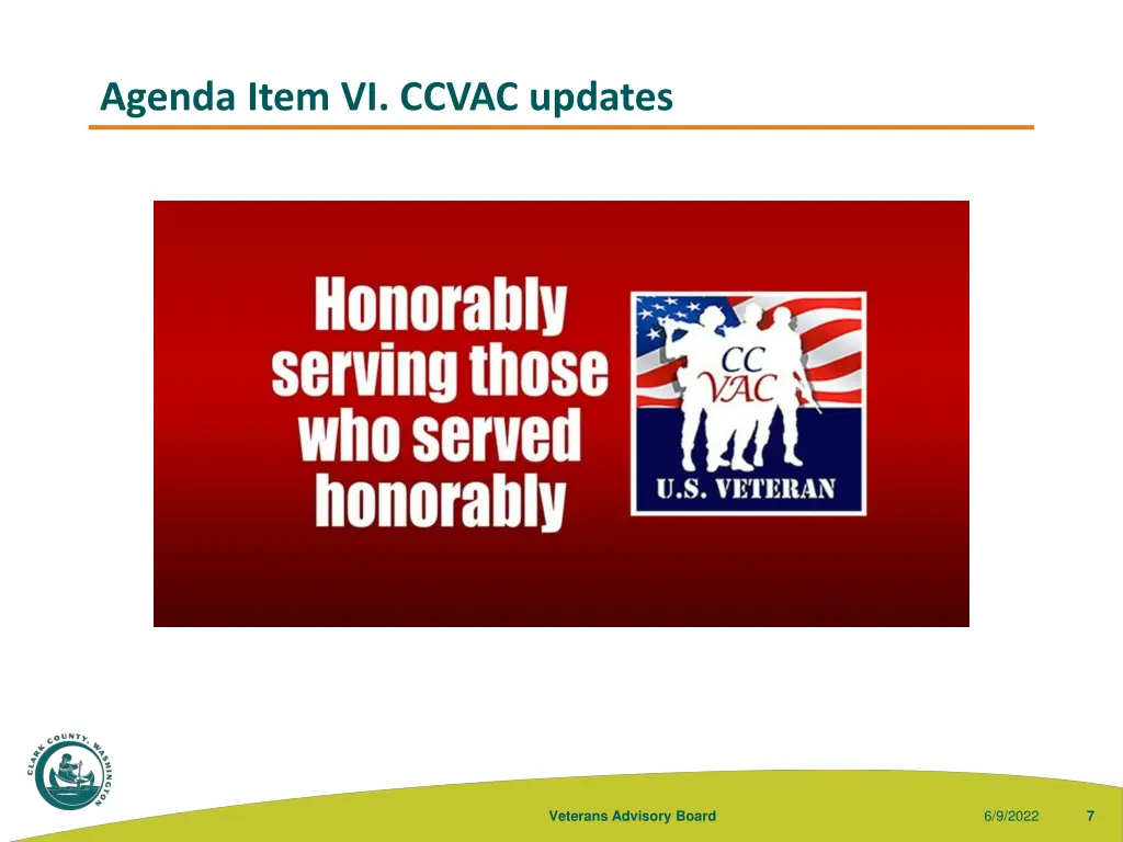 agenda item vi ccvac updates