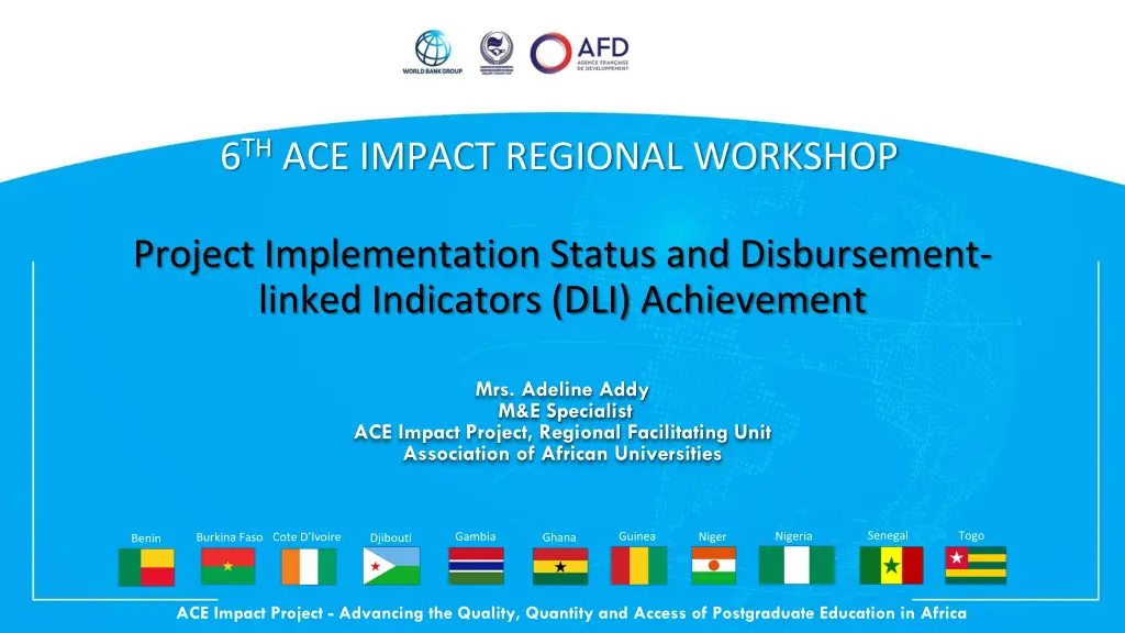 6 th ace impact regional workshop