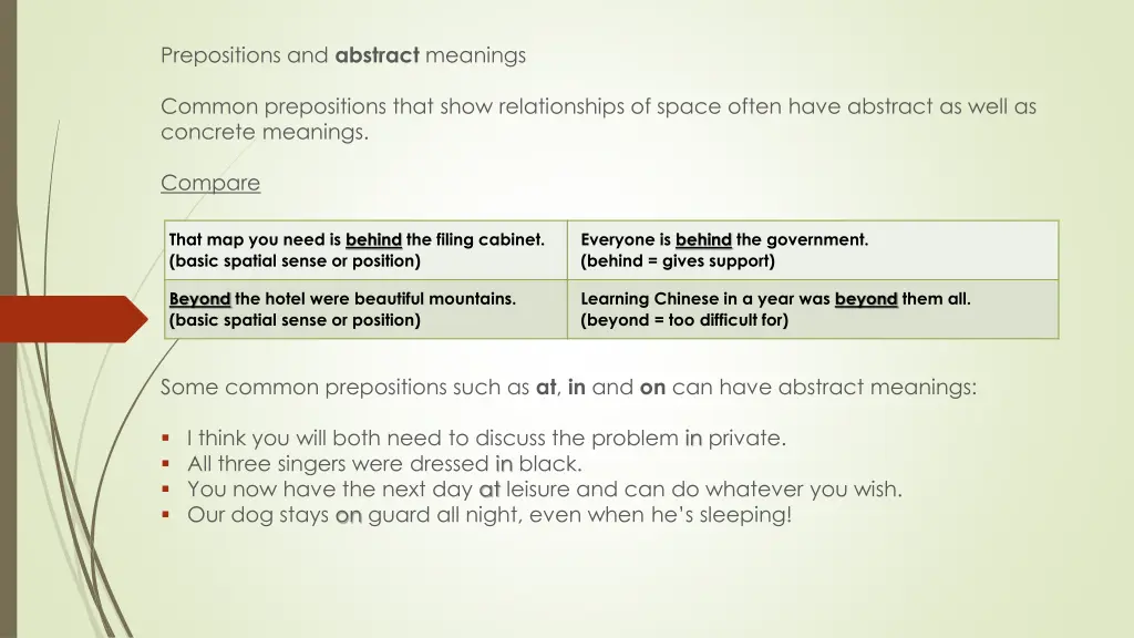 prepositions and abstract meanings