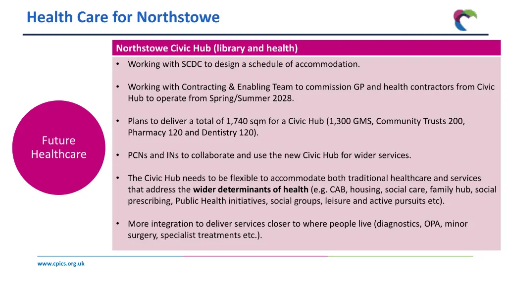 health care for northstowe 2