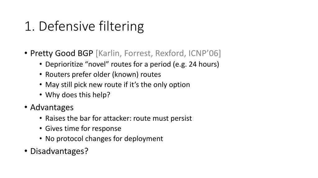 1 defensive filtering 2