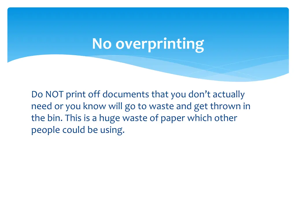 no overprinting