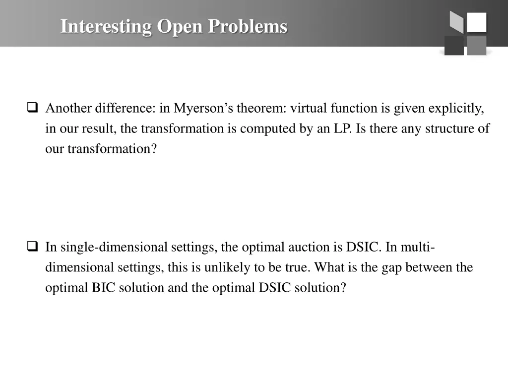 interesting open problems