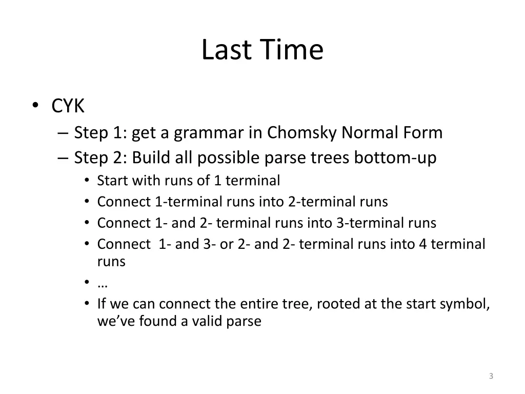 last time