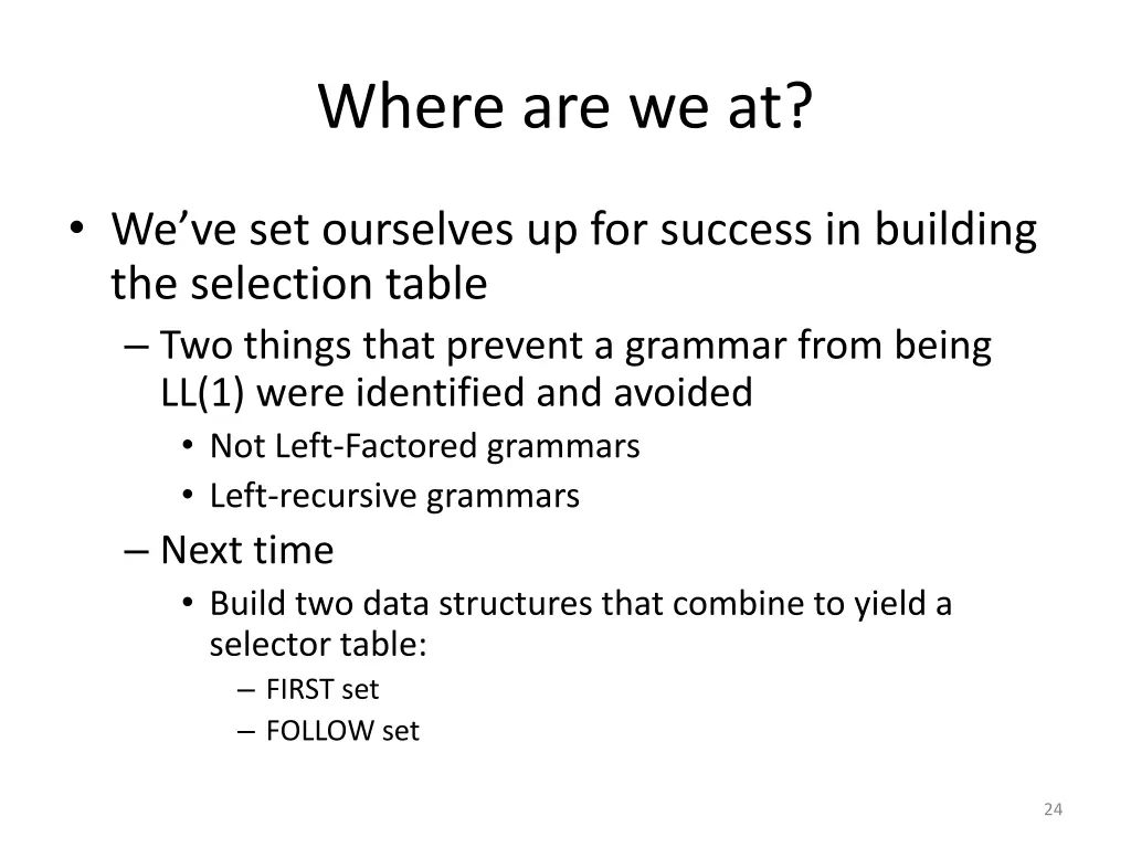 where are we at