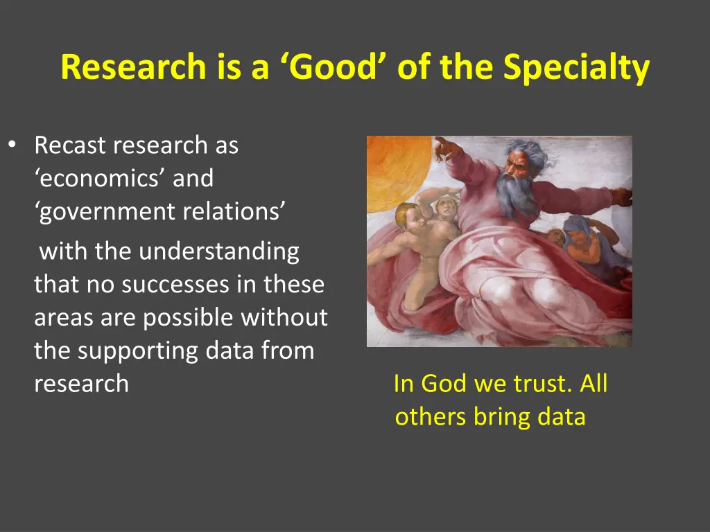 research is a good of the specialty 1