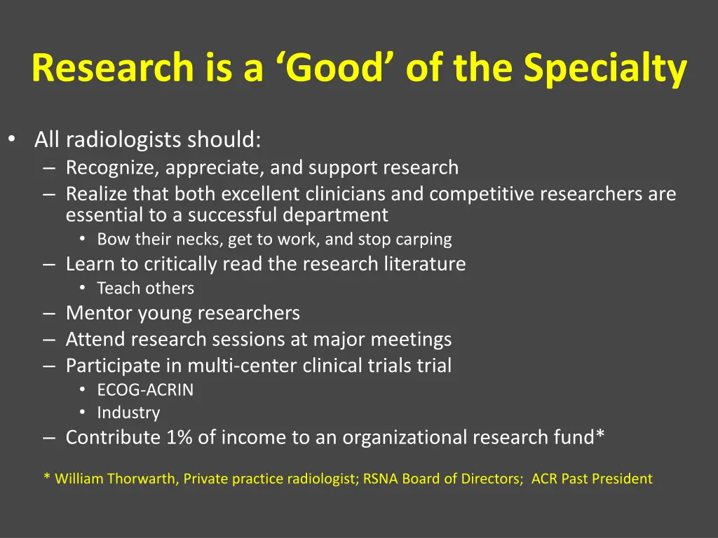 research is a good of the specialty 2