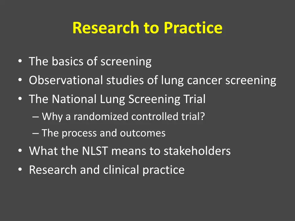 research to practice