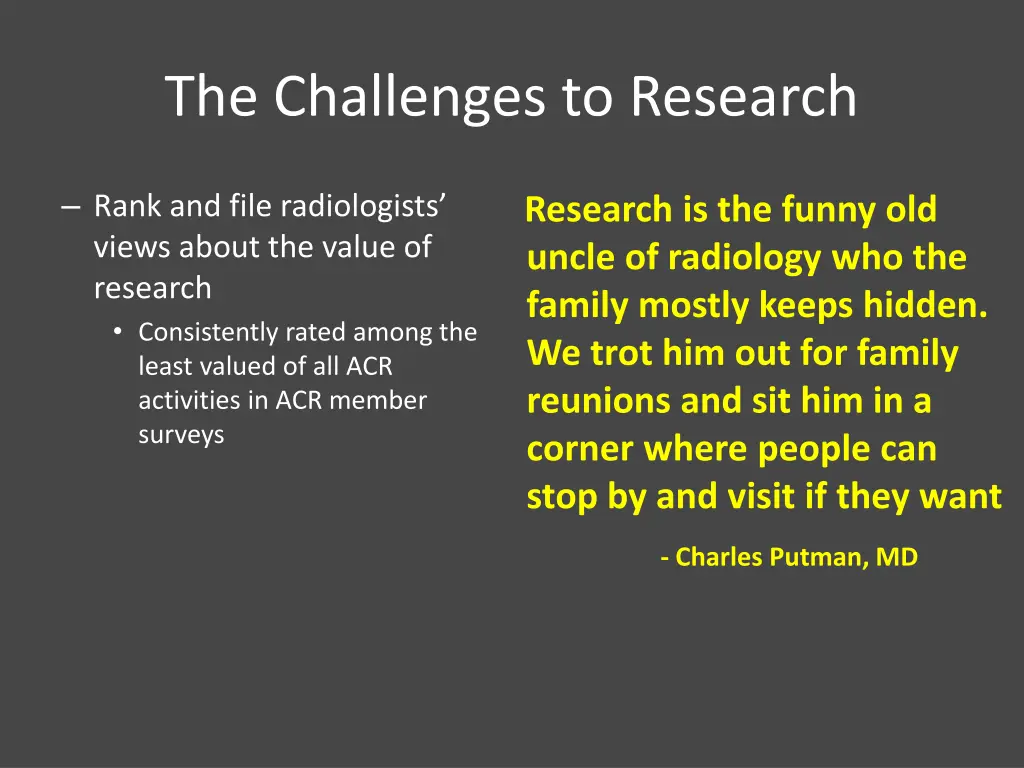 the challenges to research 1