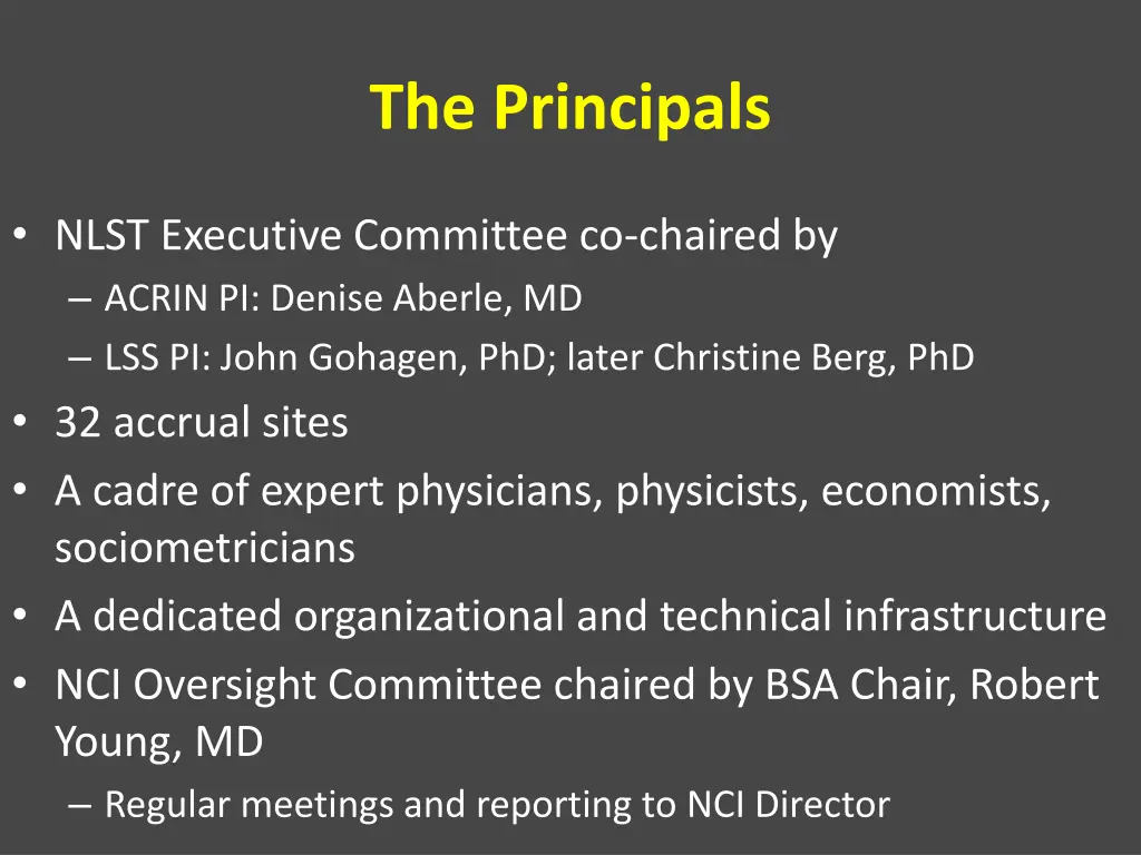 the principals