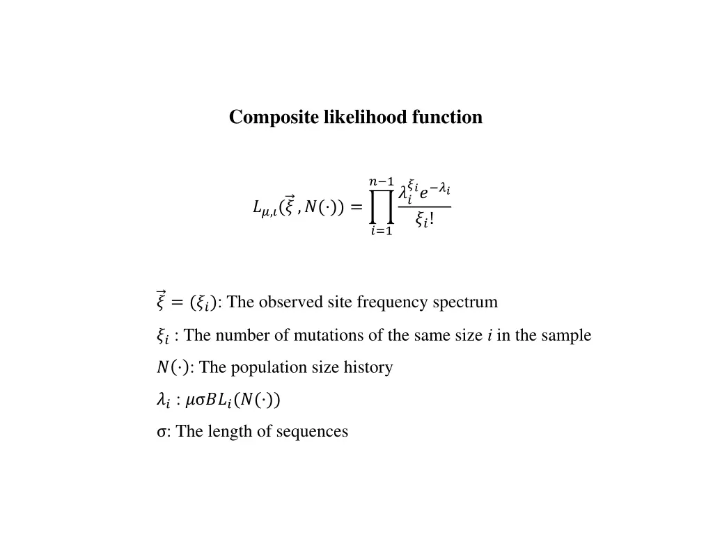 composite likelihood function
