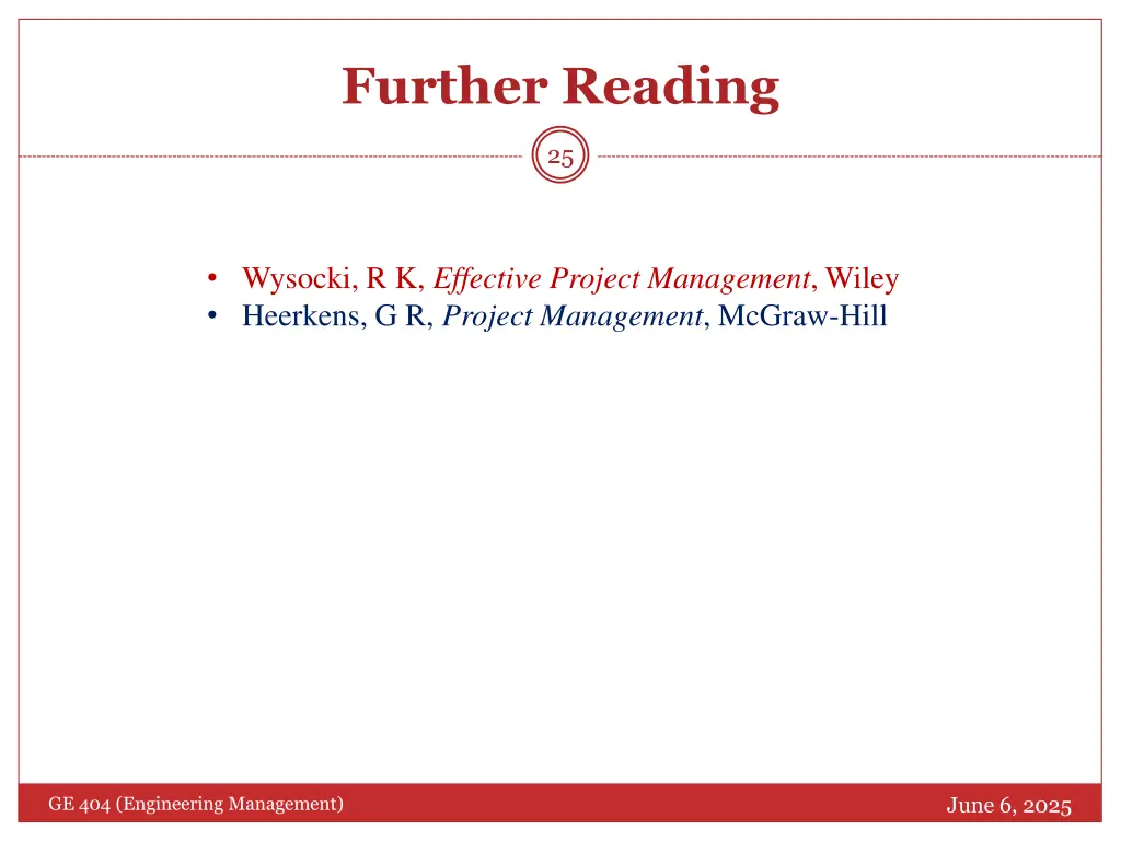 further reading