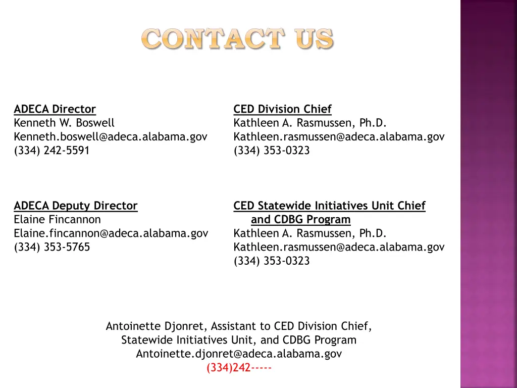 contact us