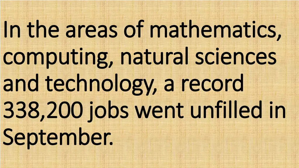 in the areas of mathematics in the areas