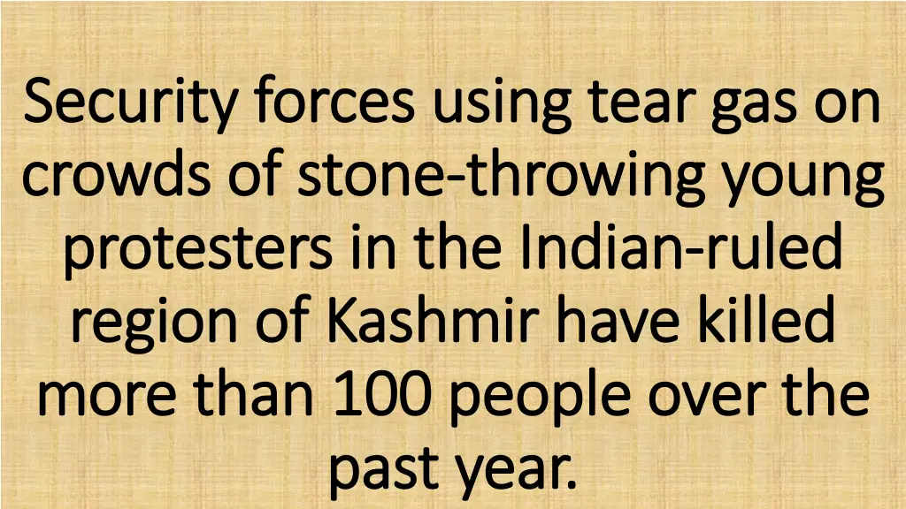 security forces using tear gas on security forces