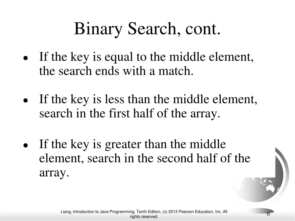 binary search cont
