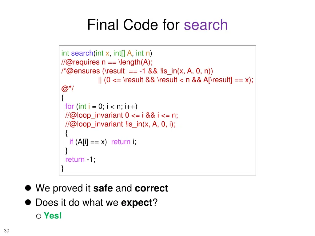 final code for search