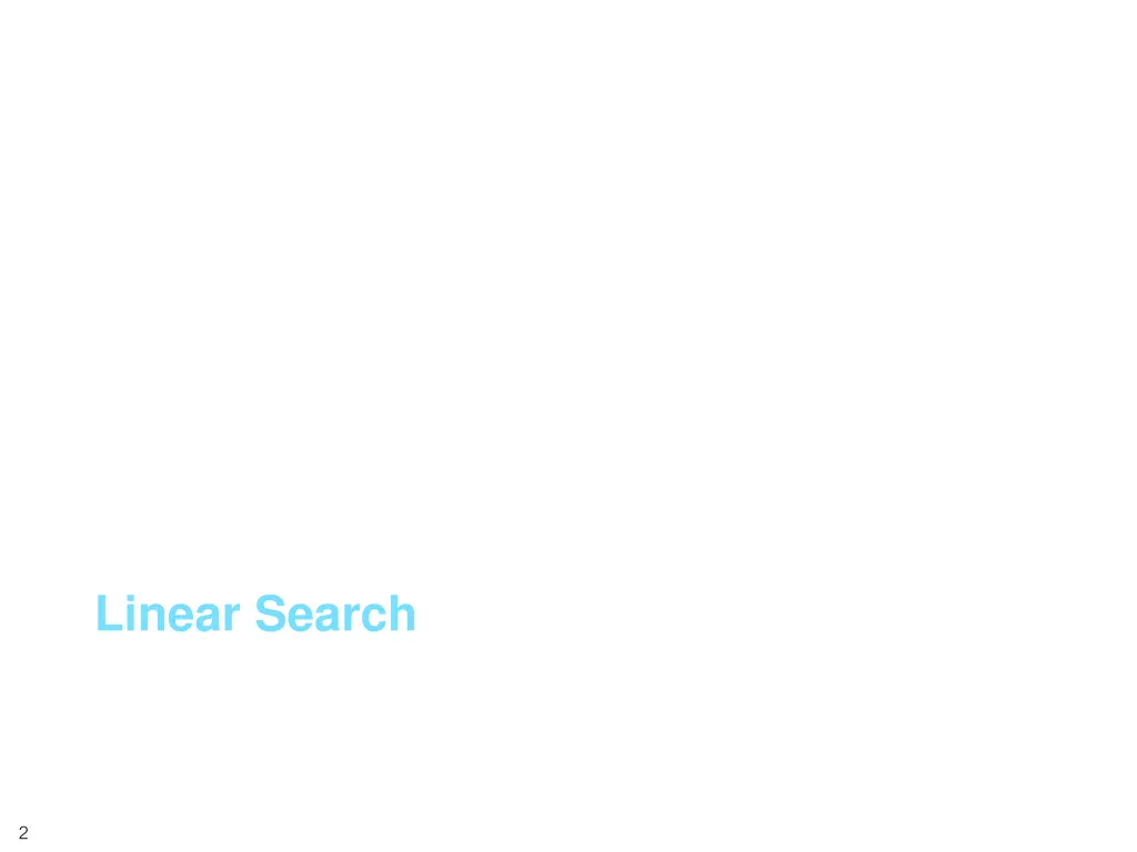 linear search