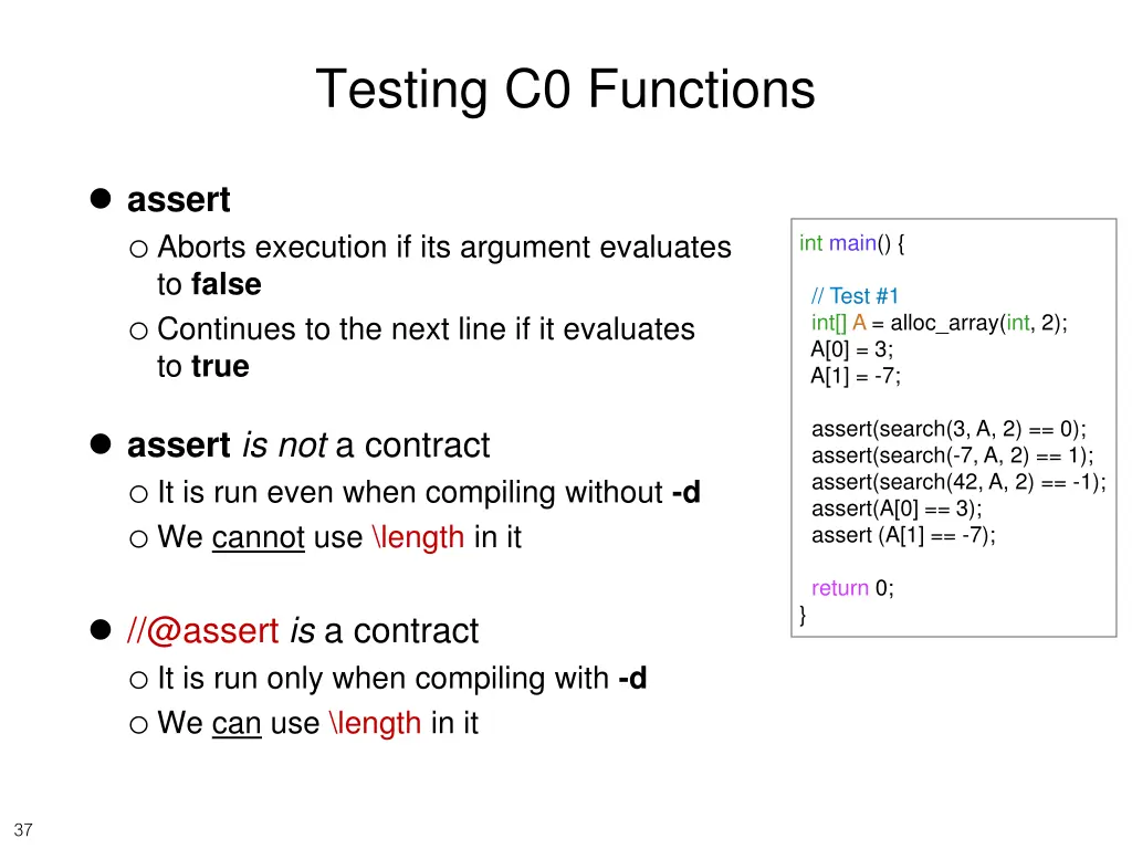 testing c0 functions 1