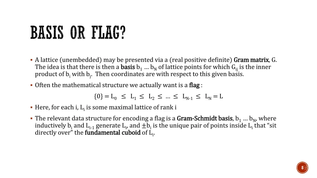 basis or flag