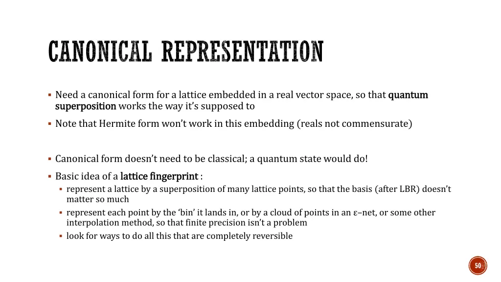 canonical representation