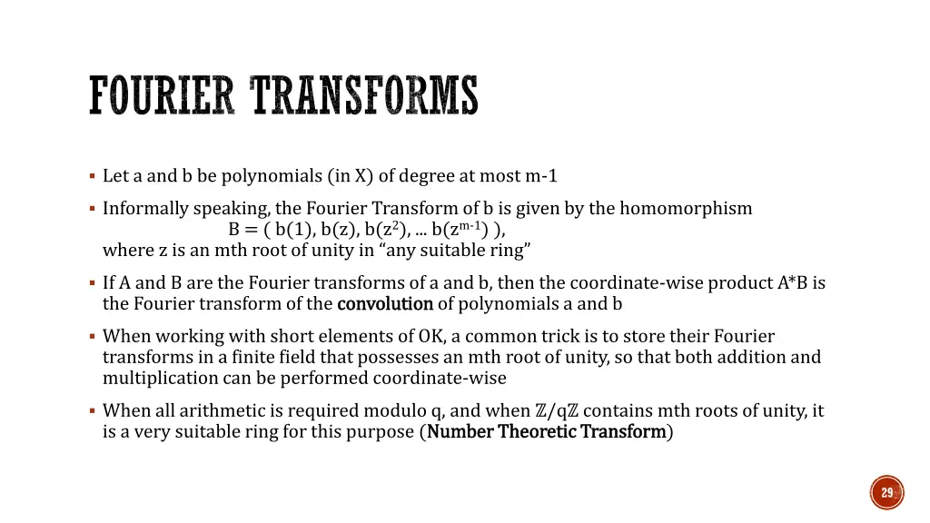 fourier transforms