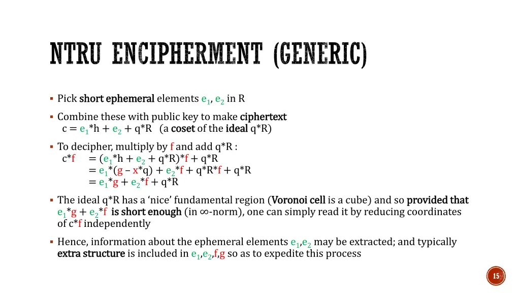 ntru encipherment generic
