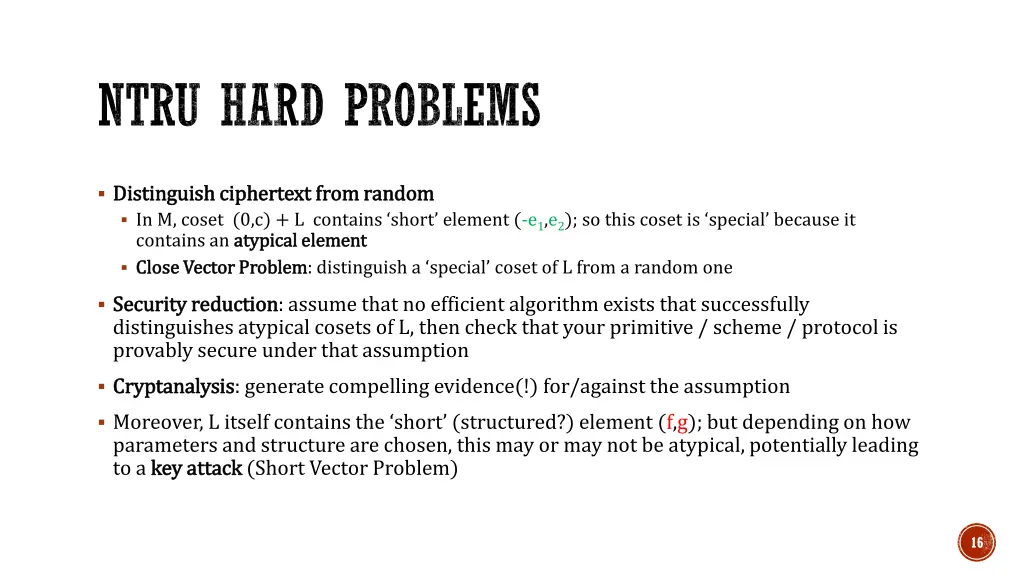 ntru hard problems