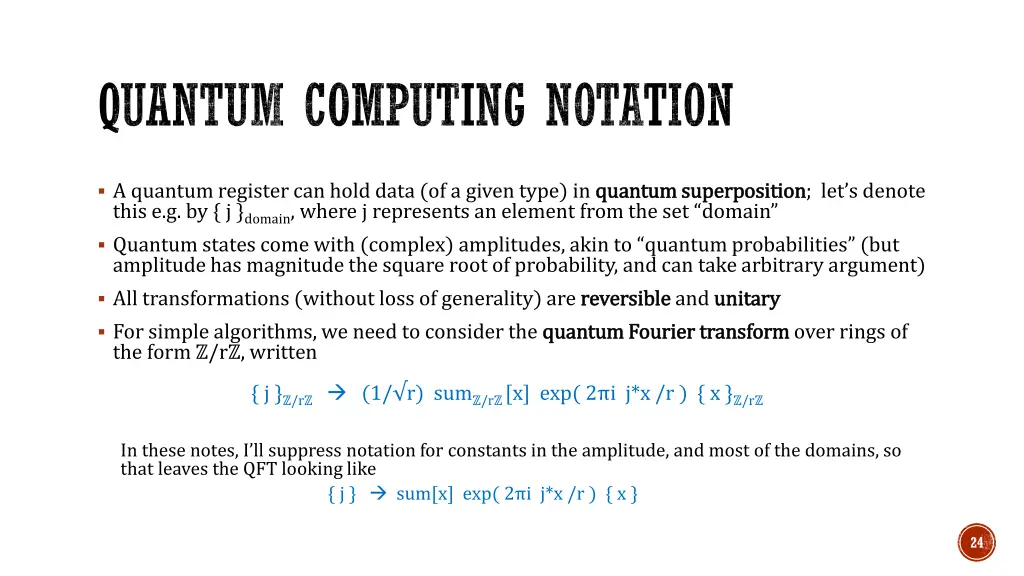 quantum computing notation