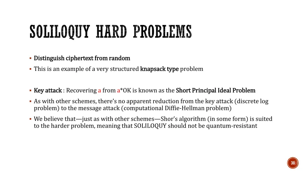 soliloquy hard problems