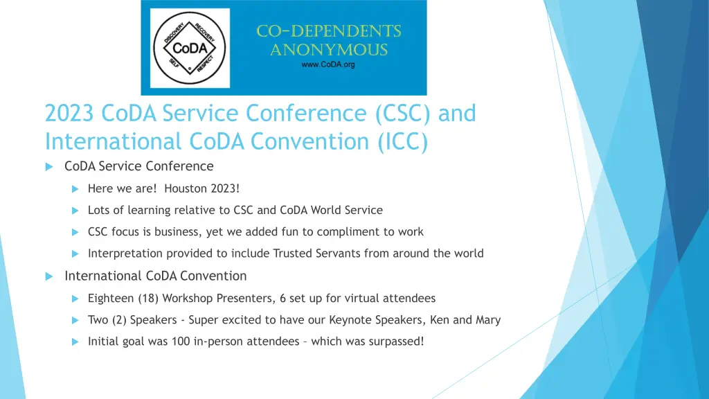 2023 coda service conference