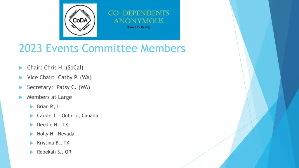 2023 events committee members