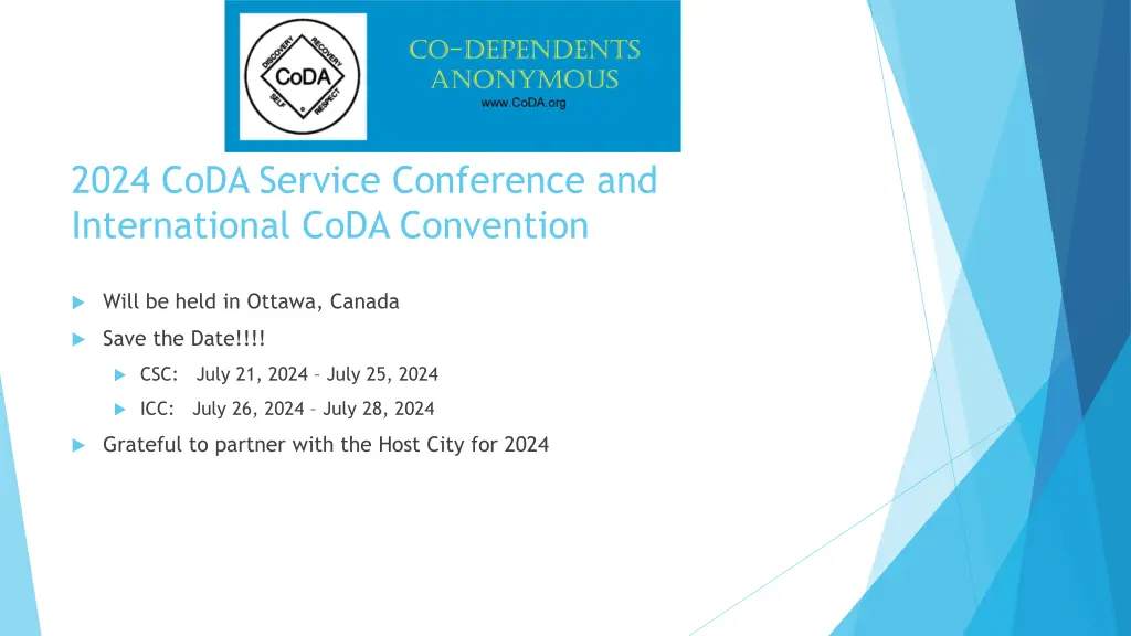 2024 coda service conference and international