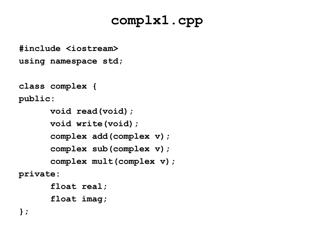 complx1 cpp