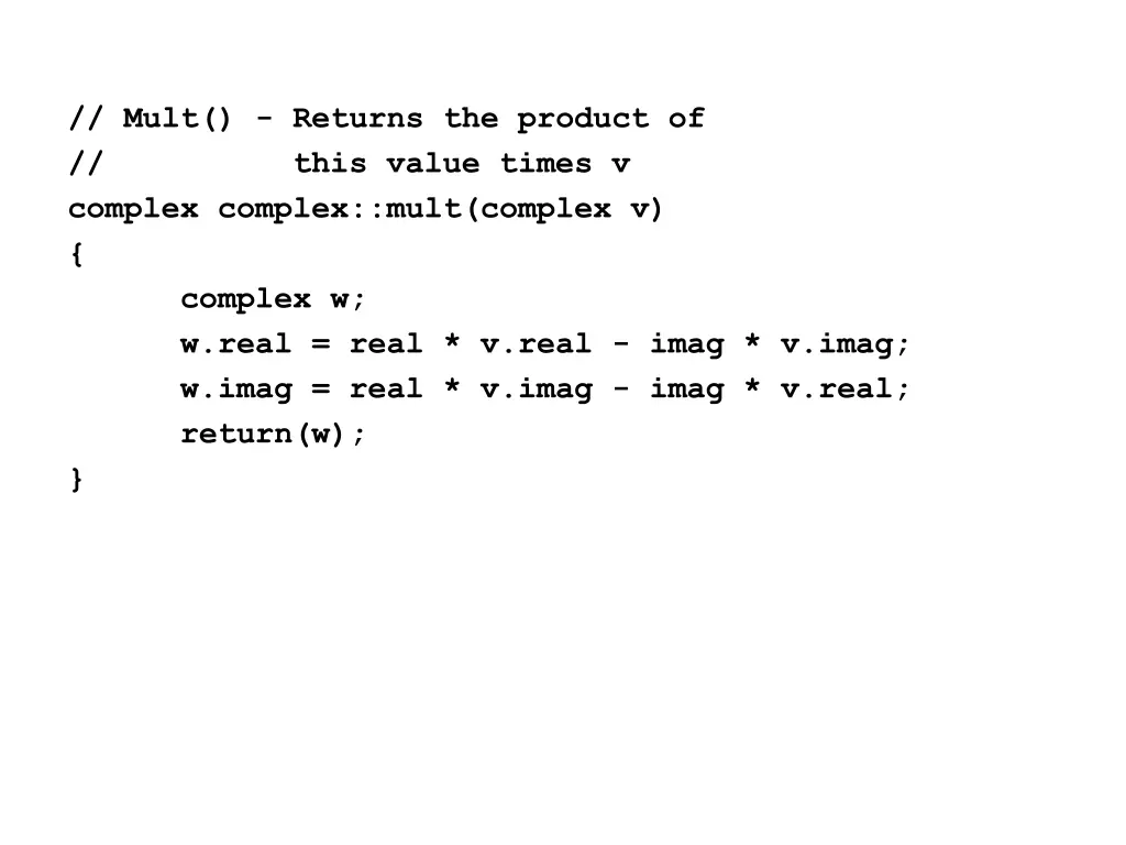 mult returns the product of this value times