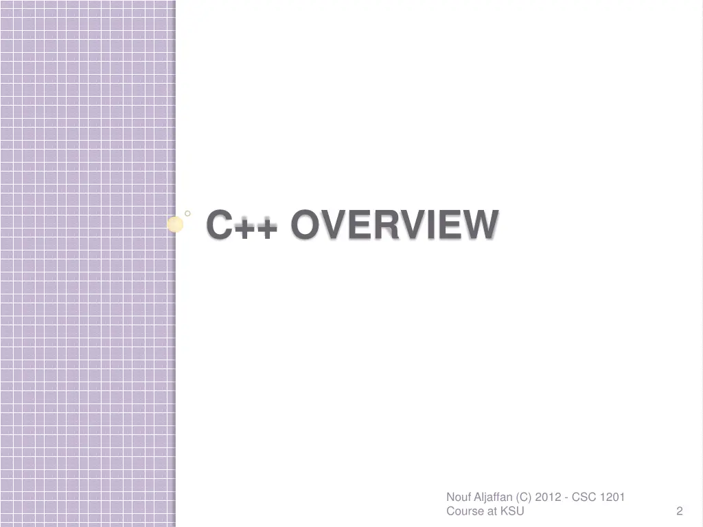 c overview