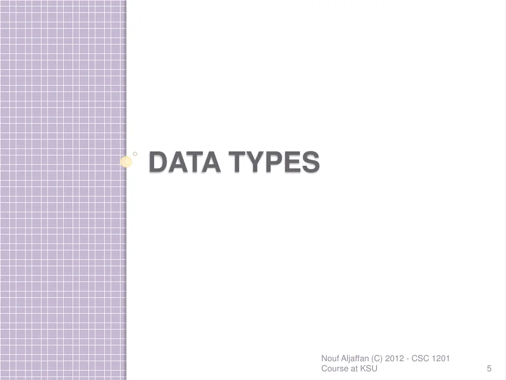 data types