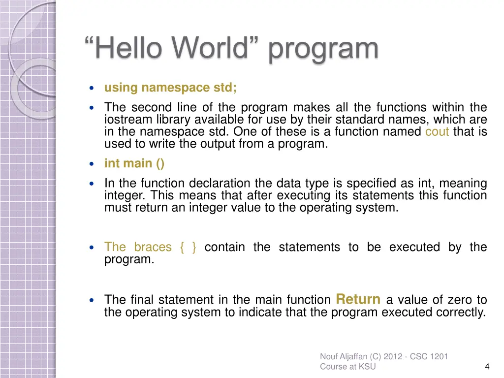 hello world program 1