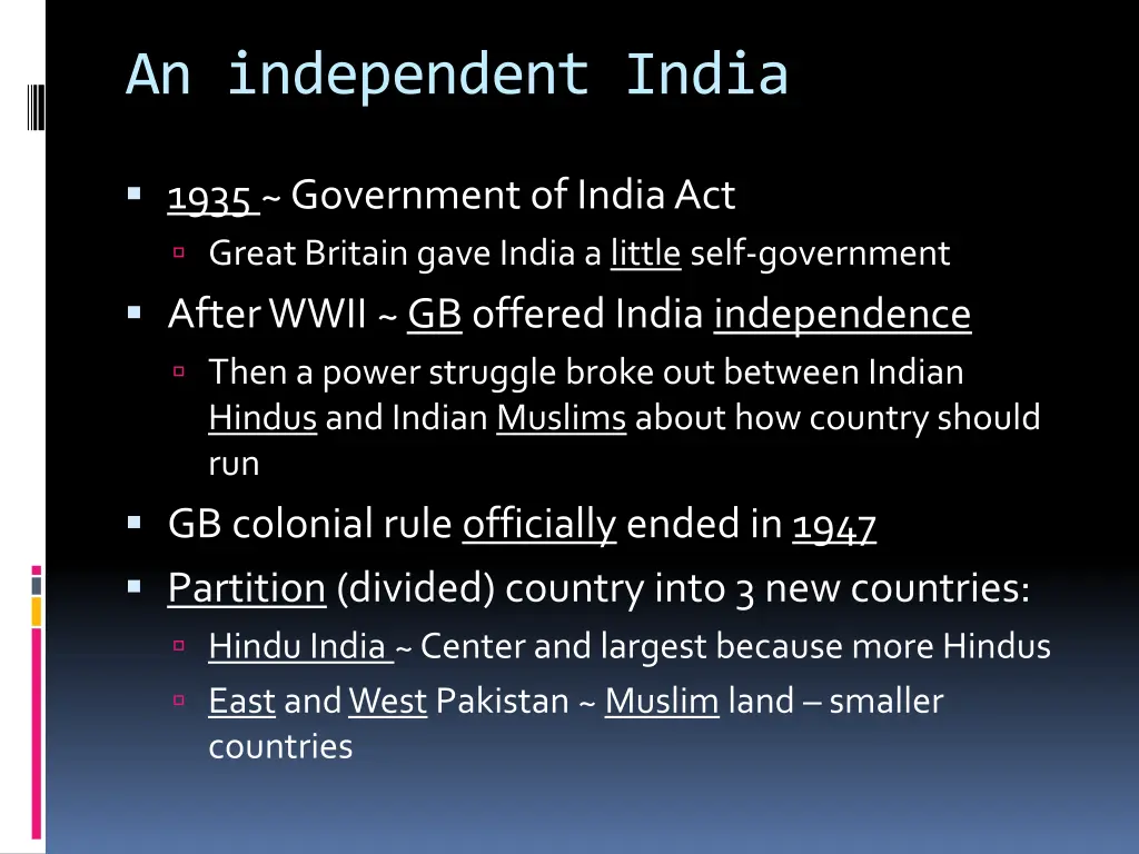 an independent india