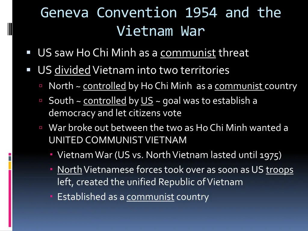 geneva convention 1954 and the vietnam war