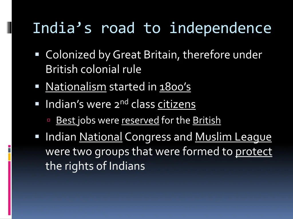 india s road to independence