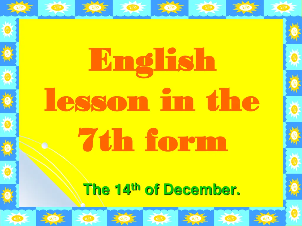 english english lesson in the lesson